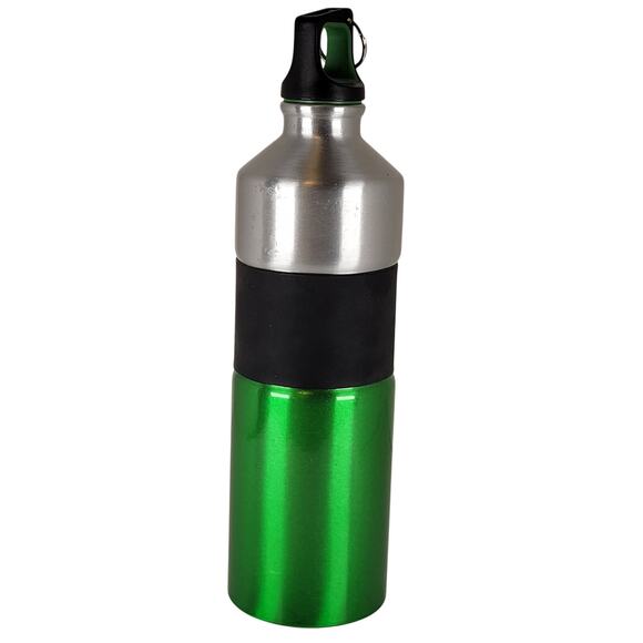 Crocs Green Black Stainless Steel Water Bottle 10" Tall  Lid Durable Logo - Picture 2 of 9